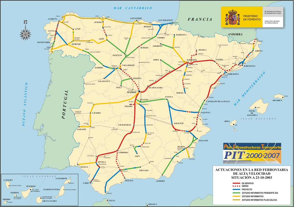 Pla d'infraestructures ferroviàries 2000-2007 fet pel govern del PP