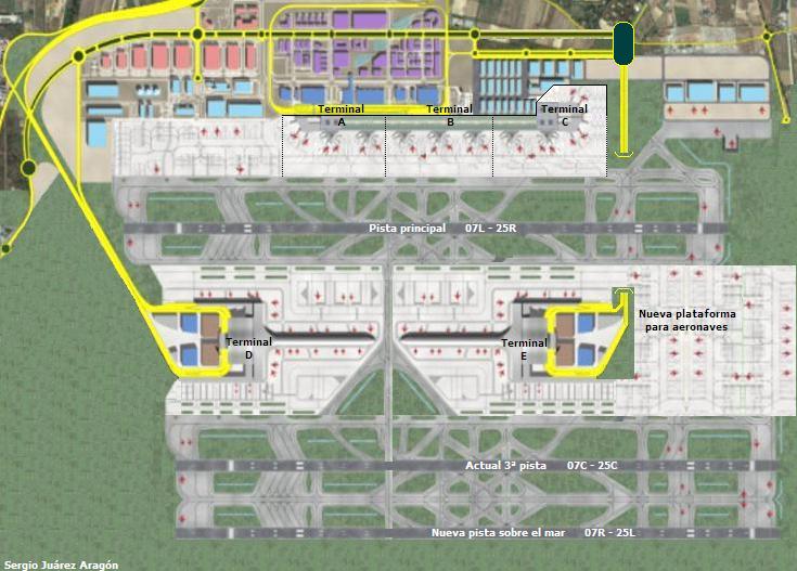 Modificación al gráfico anterior ampliando plataforma y modificando el acceso.