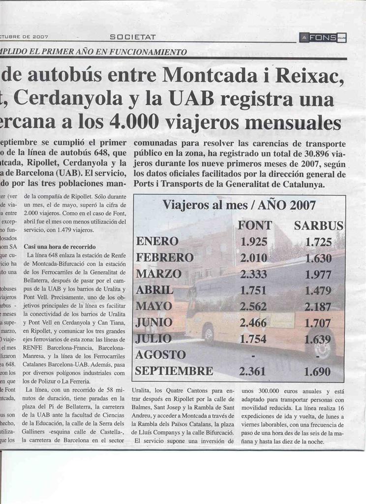 Noticia línea Montcada-UAB (A Fons Vallès, 26-10-07 2ª parte)