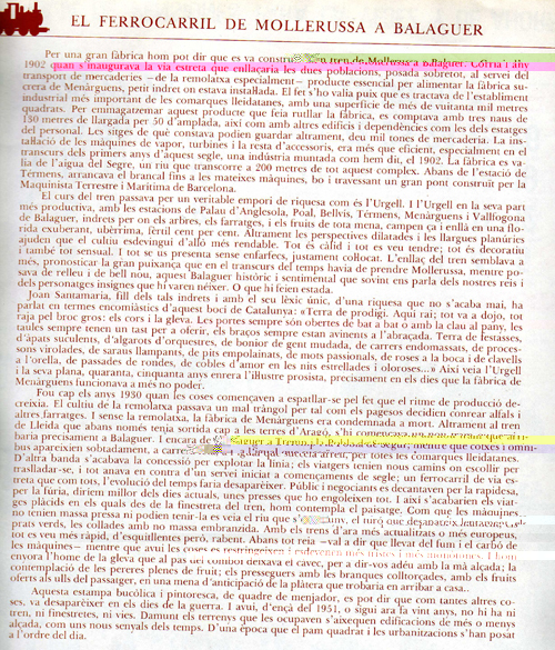 Història del ferrocarril de Mollerussa a Balaguer