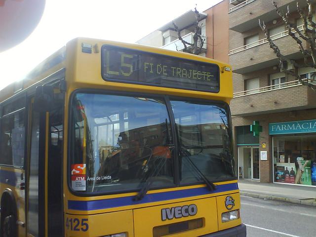 L5 amb el BKB FI DE TRAJECTE bus 4125