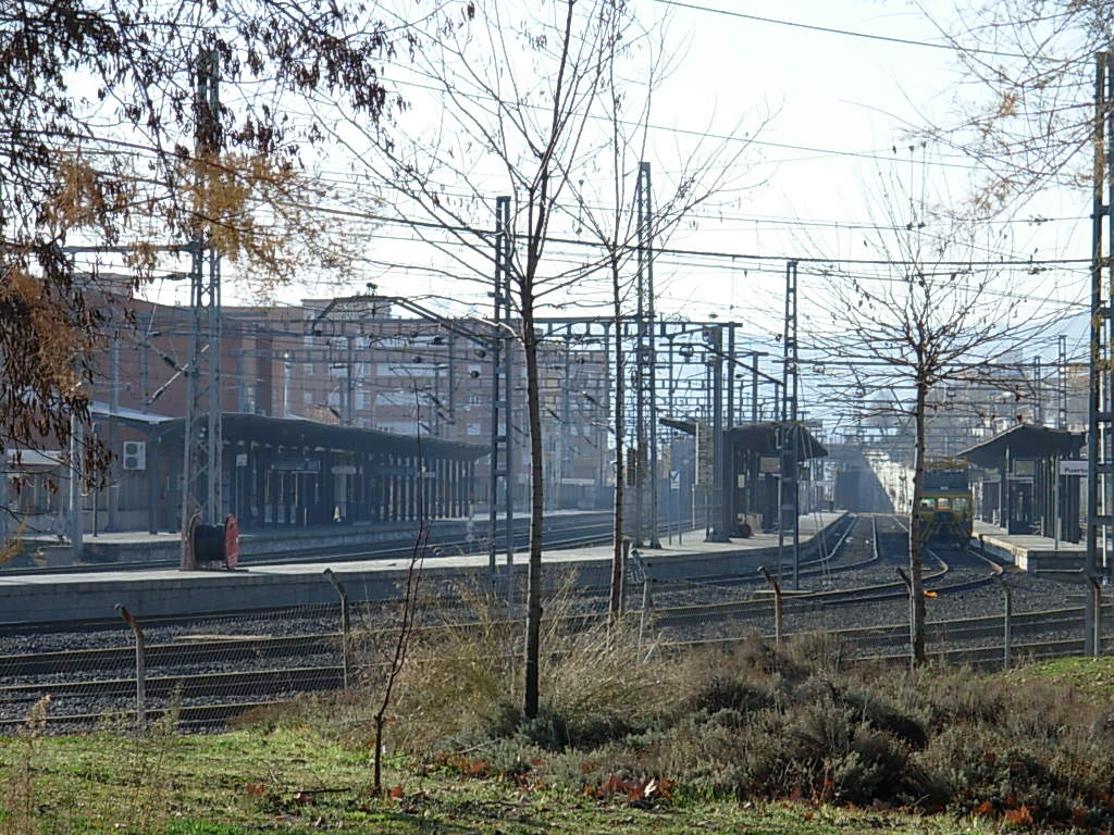 Panorámica de la estación de Puertollano desde el norte