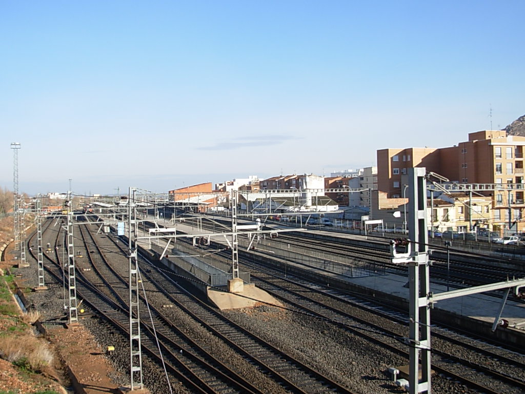 Panorámica de la estación de Puertollano desde el Sur